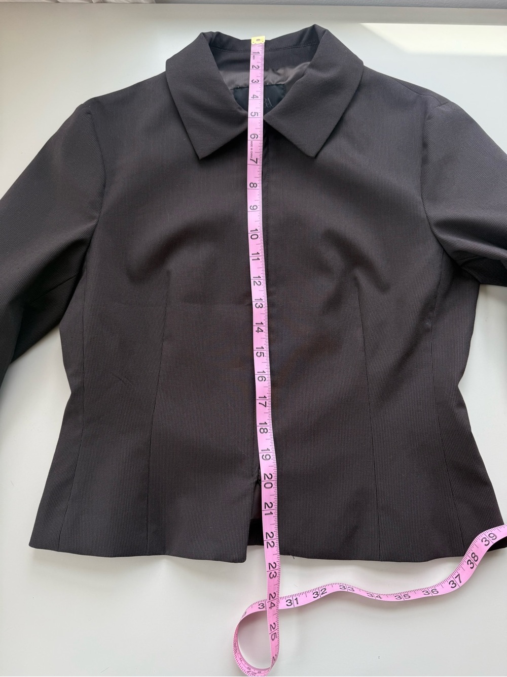 NWT Zara Striped Zipper Jacket Brown M - Picture 9 of 11